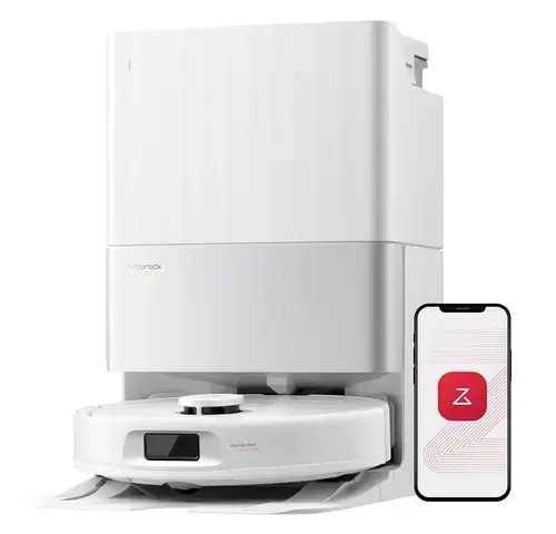 Aspirator robot Roborock QREVO 5AE QRSP02-00, 12000 Pa, 0.33 l, Autonomie 180 minute, 60 W, Nvagare LDS, FlexiArm Mop (Alb)