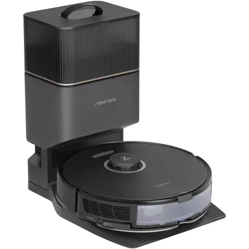 Aspirator robot Roborock S8 Plus, aspirator si mop, 5200 mAh, 6000Pa, recipient praf 750 ml, 4 senzori, 4 harti, 50 W, 180 min autonomie, Negru