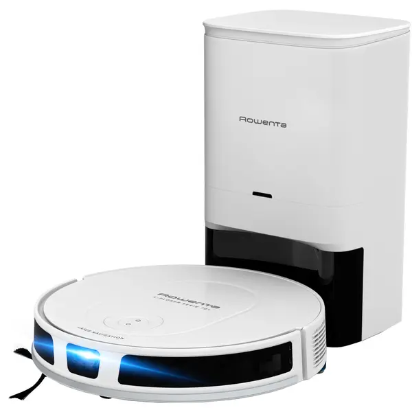 Aspirator robot Rowenta X-Plorer Serie 70+ RR8497WH, 4000 Pa, recipient praf 0.35l, recipient apa 0.30l, autonomie 168 min, sistem smart aqua power, Wi-Fi, alb