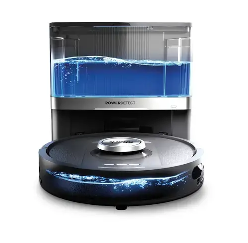 Aspirator robot Shark PowerDetect NeverTouch 2in1 RV2800YEEU, statie NeverTouch reincarcare, alimentare cu apa si golire automata, 2l, 14.8V, autonomie max 110 min (Negru)