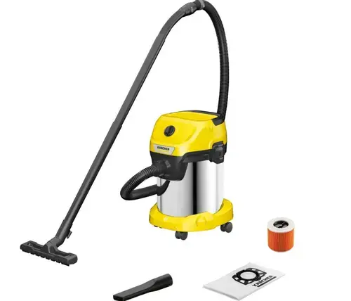 Aspirator umed și uscat Karcher WD 3 S V-17/4/20, 1000W (Galben)