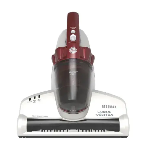 Aspirator UV de pat Hoover Ultra Vortex MBC500UV 011, 500W, 0.3l, 5m cablu (Alb/Rosu)