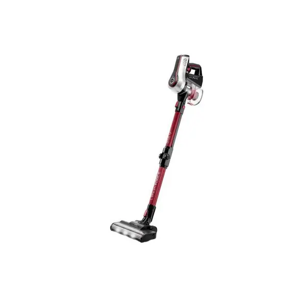 Aspirator vertical 2 in 1 fara fir ETA Elastic 2231, Li-ion 21.6 V, 0.45 l, tub flexibil, negru cu rosu