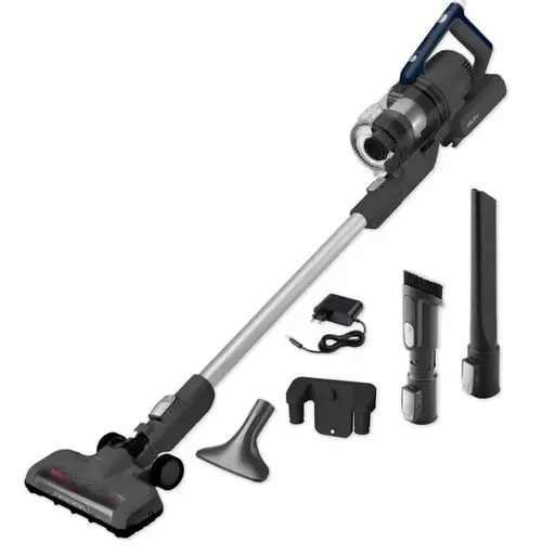 Aspirator vertical Amica VM 9012 Joran Turbo, Baterie Li-Ion, 350 W, Iluminare LED perie (Negru)