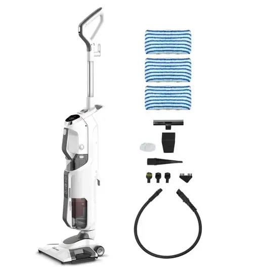 Aspirator Vertical cu Abur, Multifunctional, Polti Vaporetto 3 Clean, 1800 W, 0.5 l, Cyclonic (Alb/Gri)