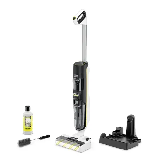Aspirator vertical cu spalare Karcher FCV 4 Natural N, 180W, 45 min (Alb/Negru)