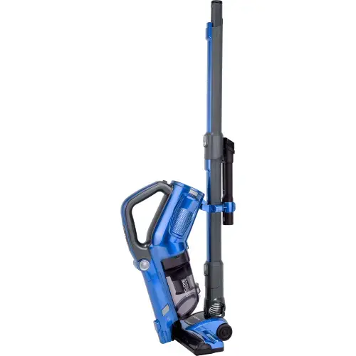 Aspirator vertical Daewoo 9 in 1 RSH-310GB-1, putere 130 W, recipient colectare praf 0.6 litri, filtru HEPA, Litiu-Ion 22.2 volti, autonomie 30 de minute, timp de incarcare 4 ore, baterie detasabila, 2 trepte de putere (Albastru)