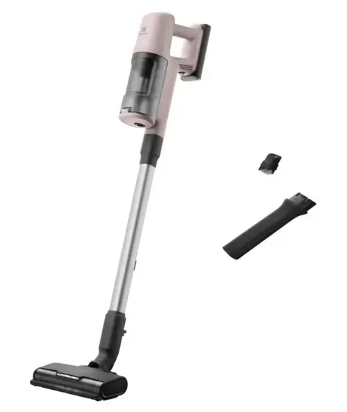 Aspirator vertical Electrolux Seria 600 EP61CB21WP, 21,6V, 2500 mAh, Recipient praf 0,5l, tub inox, perie PowerPro multisuprafete cu LED, Tehnologie ciclonica, Duza pentru spatii inguste, 79 dB, Autonomie max 50 minute (Roz)