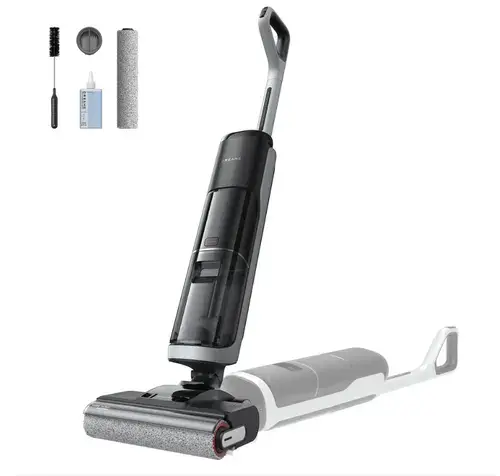 Aspirator vertical fara fir Dreame H14 HHV25A, aspirare umed/uscat, 4 moduri de aspirare, putere aspirare 18.000Pa, auto-curatare, Rezervor apa curata/murdara-0.8l/0.6l, baterie 4900mAh, Autonomie pana la 75 min, 380 W, afisaj LED (Negru)