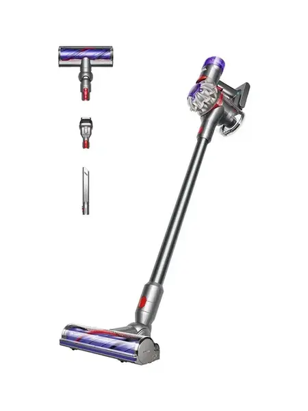 Aspirator vertical fara fir Dyson V8 Advanced 492636-01, 425 W, Autonomie 40 minute, 130 AW, Recipient 0.54 l (Argintiu/Nichel)