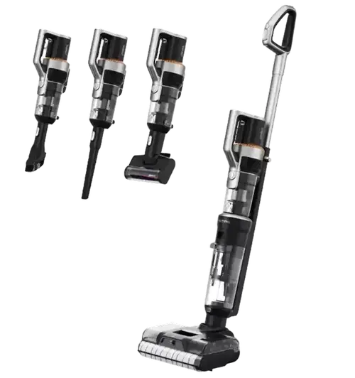 Aspirator vertical Jimmmy HW11PRO 4 in 1, 420 W, Autonomie 75/40 minute, Filtru HEPA, IPX8 (Negru/Argintiu)