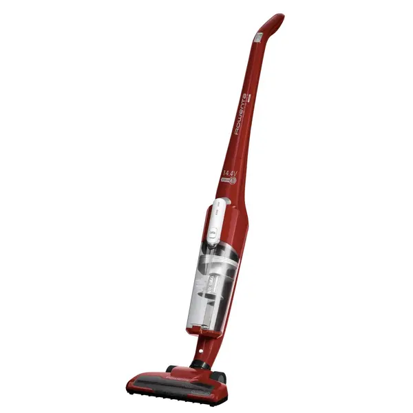 Aspirator vertical Rowenta Air Force Light RH6543WH autonomie max 30 min iluminare cu led recipient 0.65L filtru spumă Roșu