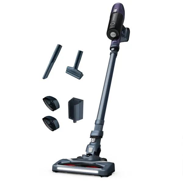 Aspirator vertical Rowenta X-Pert 6.60 Essential RH6838WO autonomie 45 minute functie Eco 100 W Tehnologie Ciclonica gri argintiu