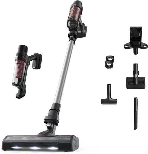 Aspirator vertical Rowenta X-Pert 7.60 Animal Care RH6A71WO, 140W, autonomie 45 min, acumulator 18V, cap de aspirare motorizat cu iluminare LED, 2 viteze, Negru