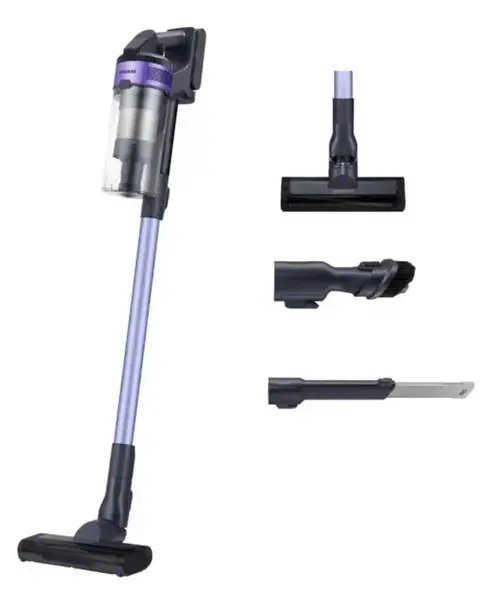 Aspirator vertical Samsung Jet VS15A6031R4, 0.8 L, 21.6 V, 410 W, Autonomie 40 min (Negru/Violet)