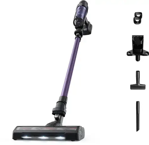 Aspirator vertical Tefal X-Pert 7.60 TY6A31, 140 W, Autonomie 45 minute, Iluminare LED, Recipient 0.44 l (Violet/Negru)