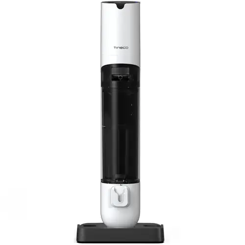 Aspirator vertical Tineco Pure ONE Station 5 Smart, 500 W, 3 niveluri aspirare, 175 AW, Tehnologie ZeroTangle, Autonomie 70 minute, Recipient 0.45 l (Alb/Negru)