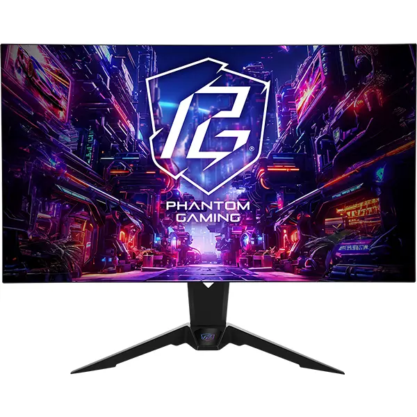 ASROCK Monitor Gaming WOLED ASRock 31.5 PGO32UFS, UHD (3840 x 2160), HDMI, DisplayPort, Boxe, 480 Hz, 0.03 ms, Negru