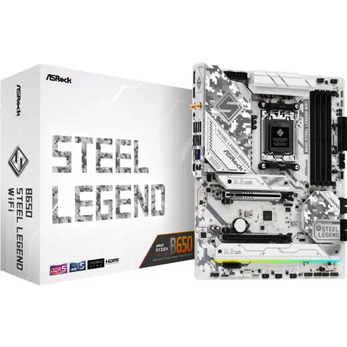 ASROCK Placa de baza ASRock B650 STEEL LEGEND WIFI, AMD B650, Socket AM5, ATX