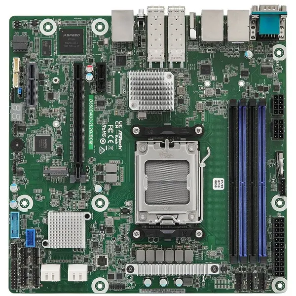 ASROCK Placa de baza ASRock B650D4U3-2L2Q/BCM, AMD B650, Express, Socket AM5, micro ATX