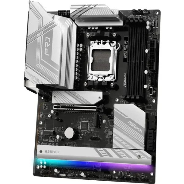 ASROCK Placa de baza ASRock B850 PRO RS, AMD B850, AM5, DDR5, ATX