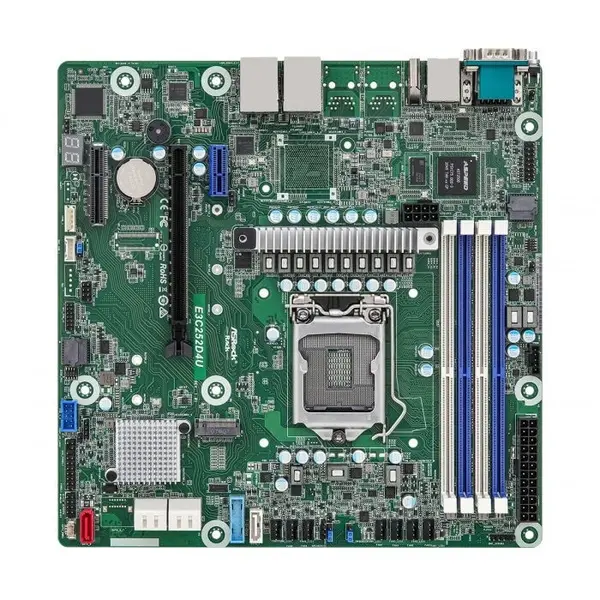 ASROCK Placa de baza ASRock E3C252D4U, Micro ATX, Intel Xeon E-2300, 32GB DDR4, Gigabit Ethernet, M.2 SATA