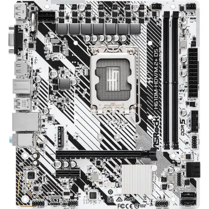 ASROCK Placa de baza ASRock H610M-HDV/M.2+ D5, Intel H610, Socket 1700, mATX