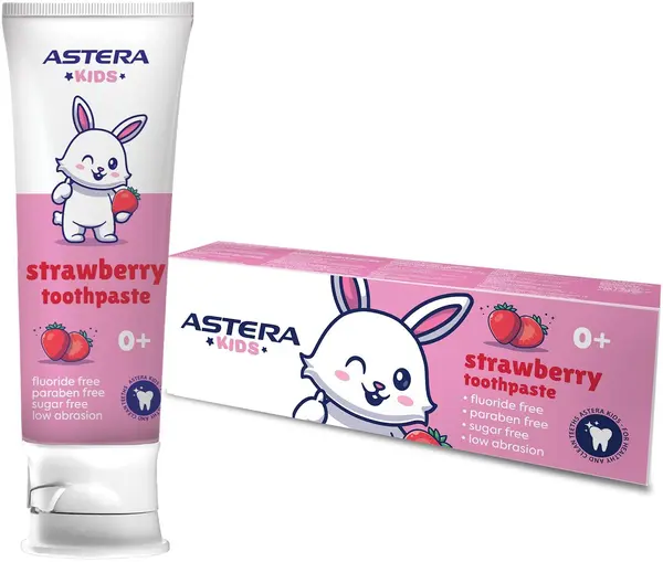 Astera Kids Pastă de dinţi Strawberry, 0luni+, 65 ml