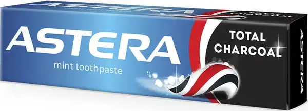 Astera Pastă de dinţi Total Charcoal, 110 g
