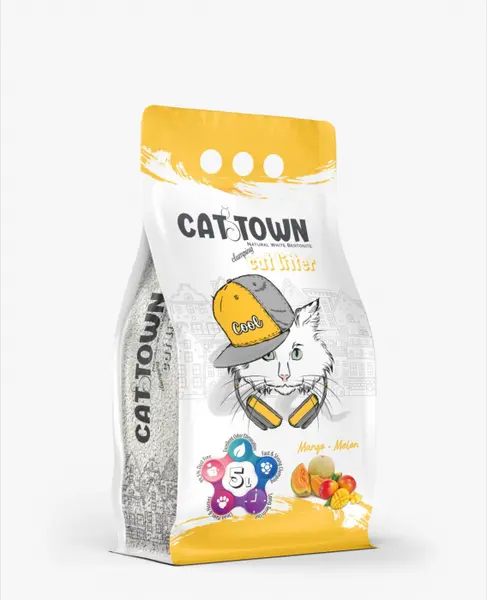 Asternut Igienic Cat Town Mango si Pepene Galben pentru Pisici 5 l