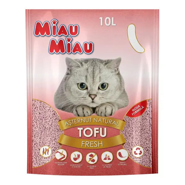Asternut Pisici MIAU MIAU Tofu Fresh 10L 10l