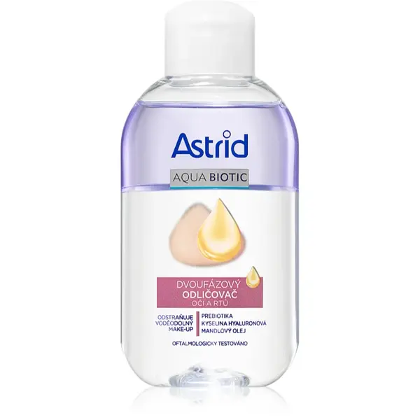 Astrid Aqua Biotic două faze pentru îndepărtarea machiajului de pe ochi și buze 125 ml