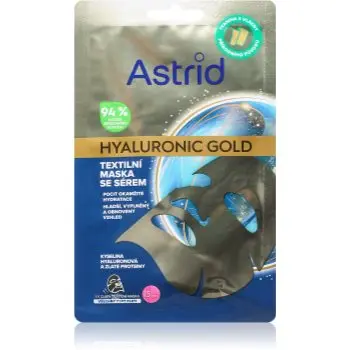Astrid Hyaluronic Gold mască textilă pentru o fermitate și netezire imediată a pielii
