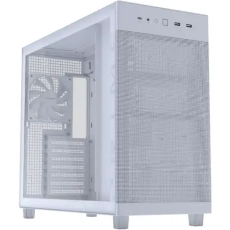 Asus Carcasa ASUS Prime AP303 TG, Fara sursa, Middle Tower, Tempered glass, Alb