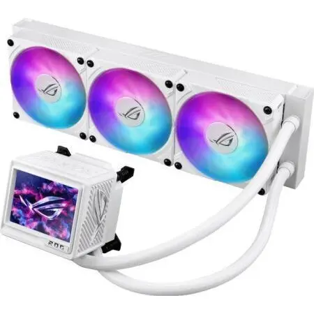 Asus Cooler Procesor ASUS ROG RYUJIN III 360 ARGB EXTREME ALB, marime radiator 399.5mm, 3 ventilatoare ARGB, Viteza ventilatoare 2800 RPM