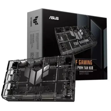 Asus Hub Ventilator ASUS TUF Gaming ARGB, PWM, Afisaj LED, Negru