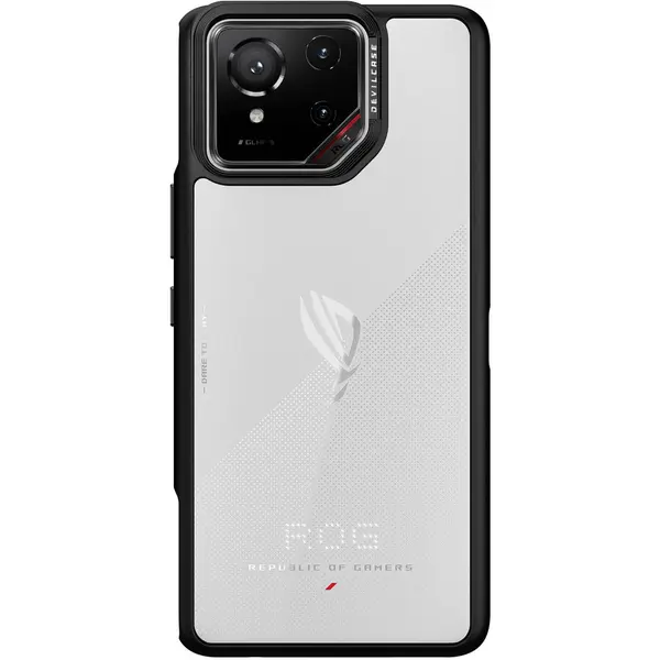 Asus Husa protectie spate Devilcase Guardian Standard, AY2503, pentru Asus ROG Phone 9, Negru Transparent