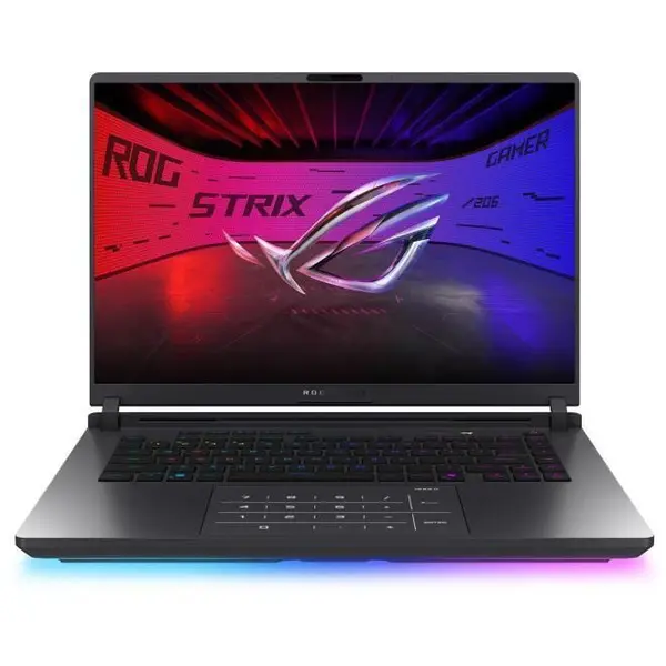 Asus Laptop Asus ROG Strix G16, 2025, G615LM-S5067, 16 inch 2560 x 1600, Intel Core Ultra 9 275HX 24 C / 24 T, 2.7 GHz - 5.4 GHz, 40 MB cache, 28 W, 16 GB DDR5, 1 TB SSD, Nvidia GeForce RTX 5060, Fara sistem de operare, Gri (INT Keyboard)