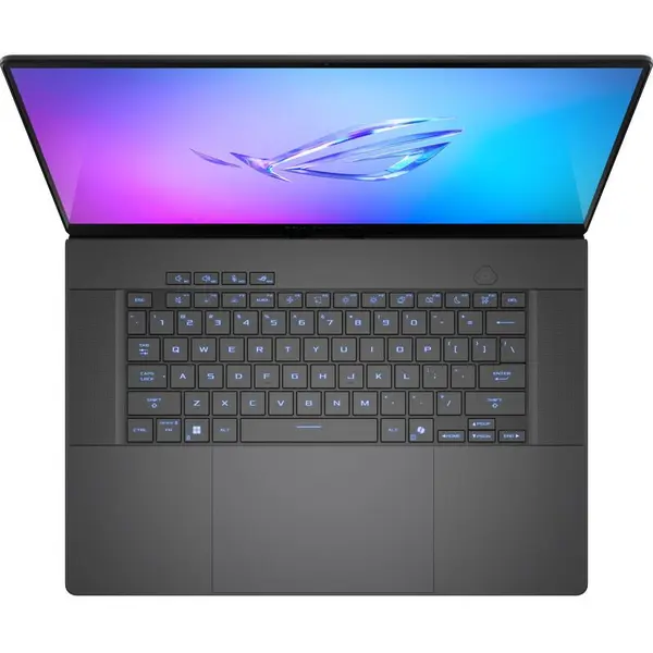 Asus Laptop Asus ROG Zephyrus G16, GU605CX-QR094, 16 inch , WQXGA, 2560 x 1600, Intel 285H 16 C / 16 T, 2.7 GHz - 5.4 GHz, 24 MB cache, 64 GB LPDDR5X, 1 TB SSD, Nvidia GeForce RTX 5090, Fara sistem de operare, Gri (INT Keyboard)