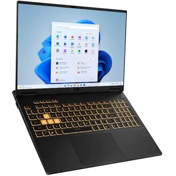 Asus Laptop ASUS TUF Gaming F16 FX608JH-I5165W, Procesor Intel Core i5-13450HX, Display 16 2.5k 165Hz, RAM 64GB, SSD 1TB + 2TB, Placa video dedicata NVIDIA GeForce RTX 5050 8GB, Windows 11 Home, Negru