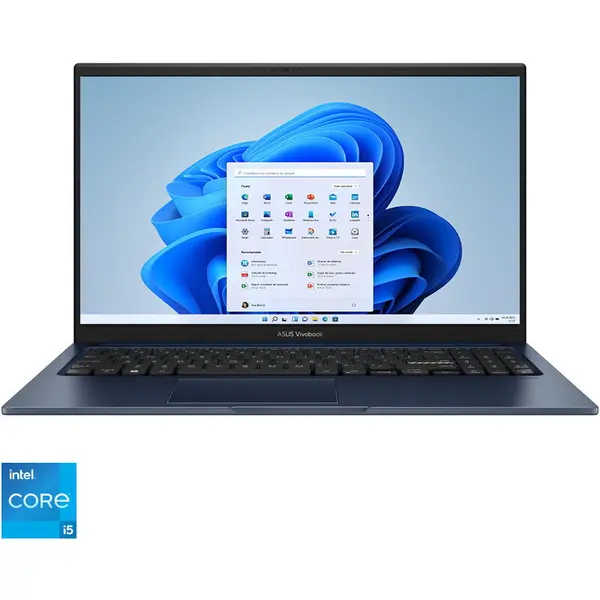 Asus Laptop ASUS Vivobook 15 A1502VA, Procesor Intel® Core™ i5-13420H, Display 15.6'' Full HD (1920x1080), IPS, Memorie RAM 16GB DDR4, Capacitate 512GB SSD, Placa video integrata Intel® UHD Graphics, Windows 11 Home, Quiet Blue (INT Keyboard)