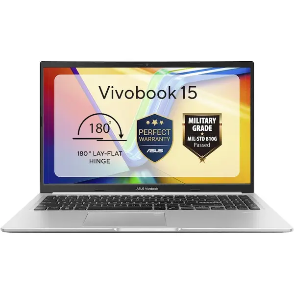 Asus Laptop ASUS Vivobook 15 M1502NAQ, procesor AMD Ryzen™ 5 150 pana la 4.55 GHz, 15.6 inch, Full HD, IPS, 16GB RAM, 512GB SSD, AMD Radeon™ Graphics, no OS, Argintiu