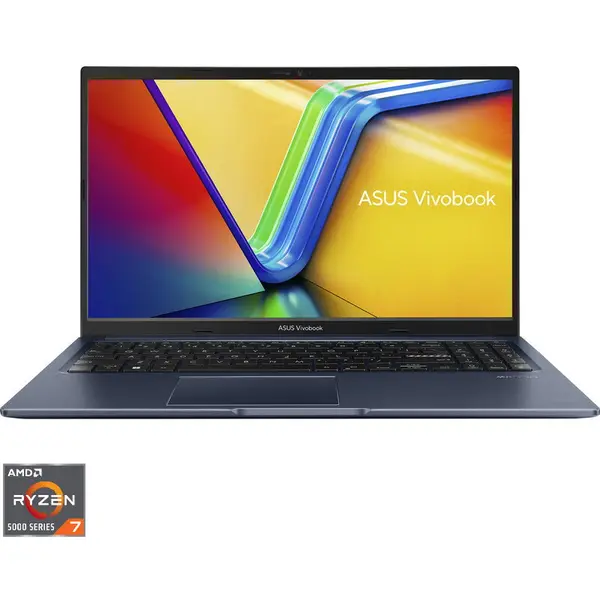 Asus Laptop ASUS Vivobook 15 M1502YA, Procesor AMD Ryzen™ 7 5825U, Display 15.6'' Full HD (1920x1080), IPS, Memorie RAM 16GB DDR4, Capacitate de stocare 512GB SSD, Placa video integrata AMD Radeon™ Graphics, No OS, Quiet Blue (INT Keyboard)