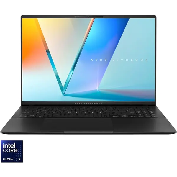 Asus Laptop ASUS Vivobook S16 S3607CA-SH142, Procesor Intel Core Ultra 7 255H, Display 16 FHD OLED, RAM 16GB DDR5, 1TB SSD, Placa video Intel® Arc™ Graphics, Matte Gray