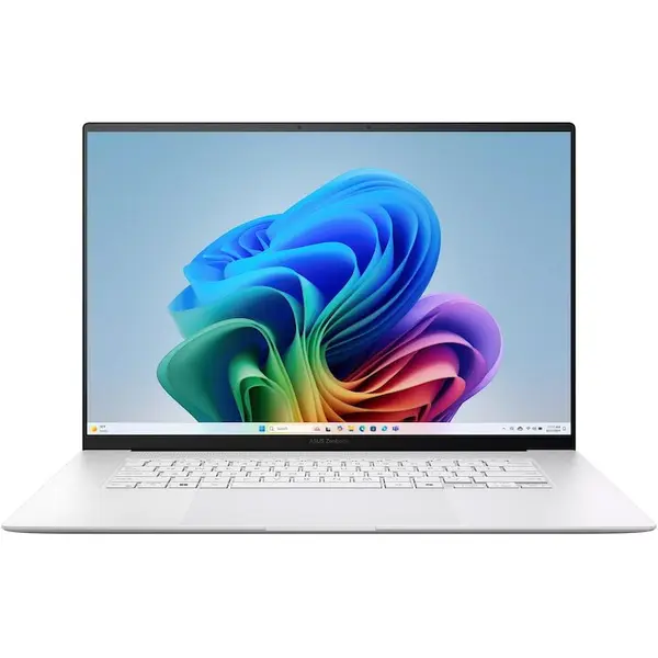 Asus Laptop ASUS Zenbook S 16 UM5606GA, procesor AMD Ryzen™ AI 9 465 pana la 5.0GHz, 16 inch, 3K, OLED, Touch, 120Hz, 32GB DDR5 RAM, 1TB SSD, AMD Radeon™ Graphics, Windows 11 Pro, Alb