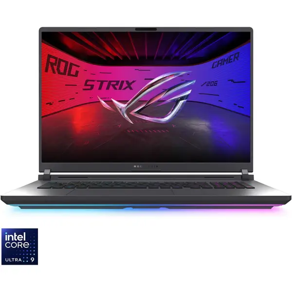 Asus Laptop Gaming ASUS ROG Strix G18 G815LM cu procesor Intel® Core™ Ultra 9 275HX pana la 5.4GHz, 18'', 2.5K, WQXGA, IPS, 240Hz, 16GB DDR5 RAM, 1TB SSD, NVIDIA® , 3Y PURGeForce RTX™ 5060 8GB GDDR7, No OS, Eclipse Gray (INT Keyboard)