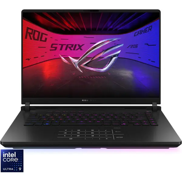Asus Laptop Gaming ASUS ROG STRIX SCAR 16, 16 inch, 2.5K, Intel® Core™ Ultra 9 275HX (36M Cache, up to 5.40 GHz), 64GB DDR5, 2TB SSD, GeForce RTX 5090 24GB, No OS, Negru (INT Keyboard)