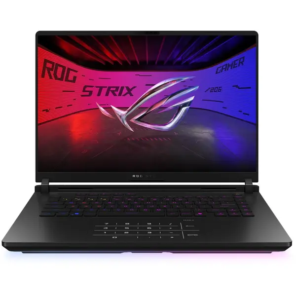 Asus Laptop Gaming Asus ROG Strix SCAR 16, G635LX-RW059, Intel Core Ultra 9, 275HX pana la 5.4GHz, 16 WQXGA, 64GB, SSD 2TB, NVIDIA GeForce RTX 5090 24GB, Free DOS, Off Black (INT Keyboard)