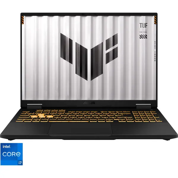 Asus Laptop Gaming ASUS TUF F16 FX608JHR, Display 16'' FHD+ (1920 x 1200), Procesor Intel® Core™ i7 14650HX, Memorie RAM 16GB DDR5, Capacitate de stocare 512GB SSD, Placa video dedicata NVIDIA GeForce RTX 5050 8GB, No OS, Gri (INT Keyboard)