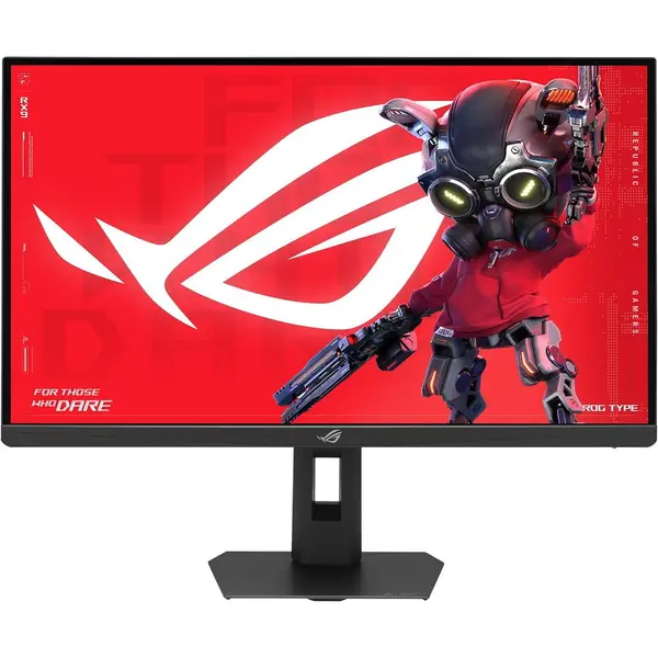 Asus Monitor gaming Asus ROG Strix XG27JCG, 27, Fast IPS, 5K, 5120x2880, HDMI, DisplayPort, USB Type-C 15W, Dual mode 180Hz / 330Hz, 0.3ms, Negru